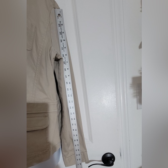 EARTHY KHAKI CASUAL COAT PETITE CAN BE WORN FOR ANY OCASION CHARTER CLUB SZ L - Picture 7 of 7